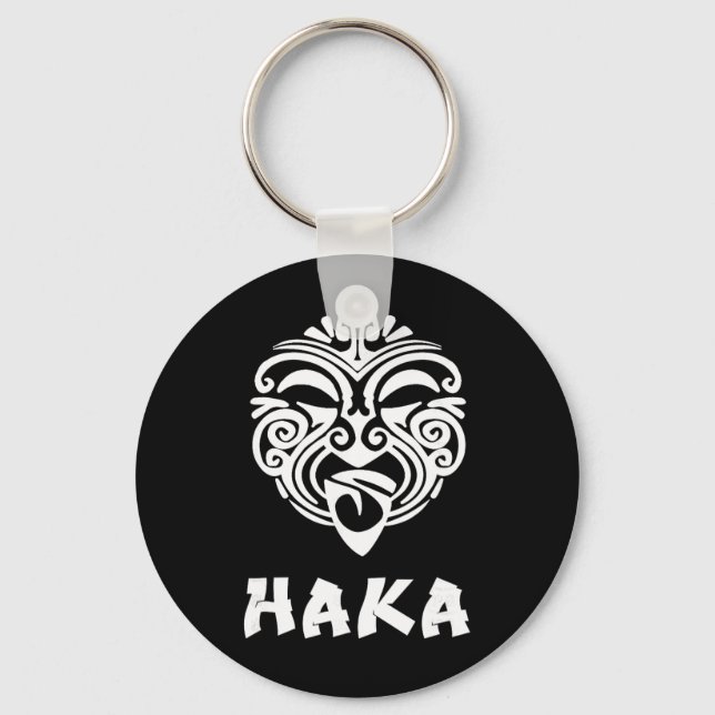 Haka New Zealand Rugby Fans Maori Haka Dance  Schlüsselanhänger (Vorderseite)