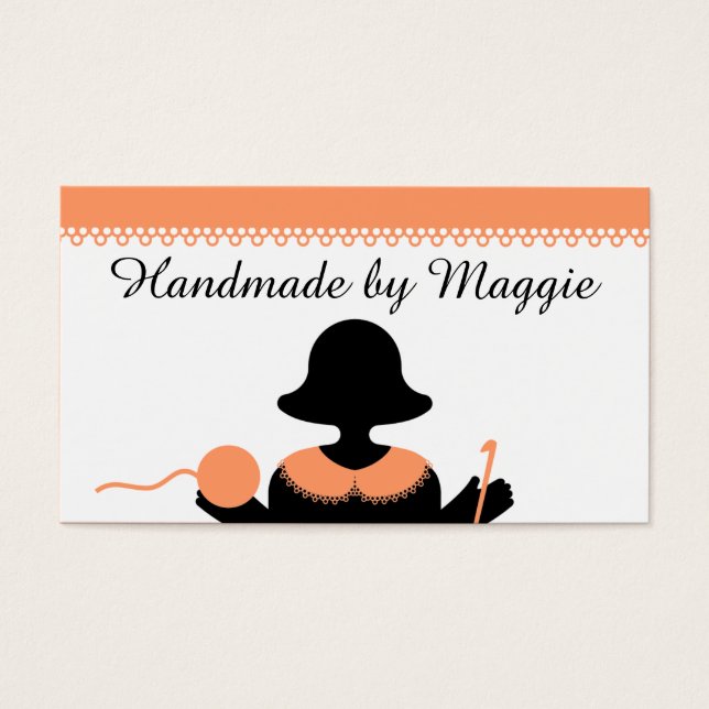 Häkchen-Haken-Silhouette in Farbe für Mädchen (Vorderseite)