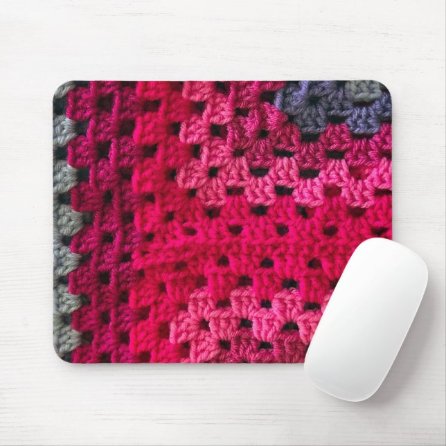 Häkel-Granny-Square-Muster Mousepad (Mit Mouse)