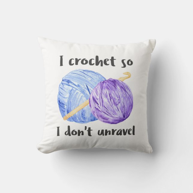 Häkelarbeit-Bälle des Garns Kissen (Vorderseite)