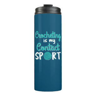 Häkelarbeit ist mein Kontaktsport Thermosbecher