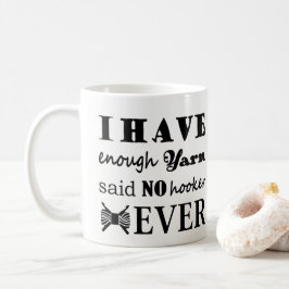 Häkelarbeit • Nicht genügend Garn macht Typografie Kaffeetasse