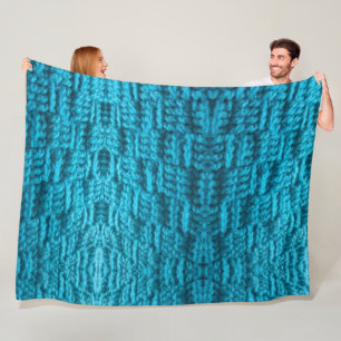 Häkelarbeit-Webart-Stich-Türkis Fleecedecke