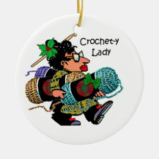 Häkelarbeit-y Dame Christmas Ornament