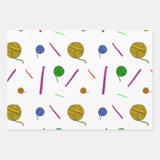 Häkelchen Geschenkpapier Set