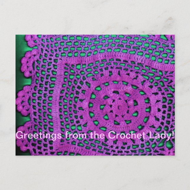 Häkelchen Postkarte (Vorderseite)