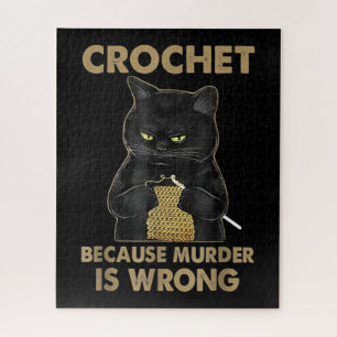 Häkelchen, weil Mord ist falsche Crochet Black Ca