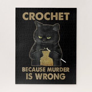 Häkelchen, weil Mord ist falsche Crochet Black Cat