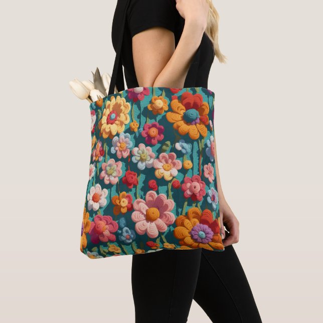 Häkelfl Blumen Tasche (Von Nahem)