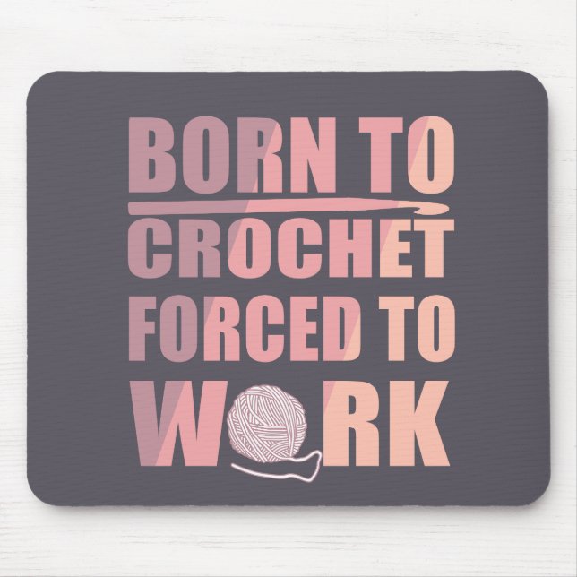Häkelgeschenk lustiges Häkelangebot Mousepad (Vorne)