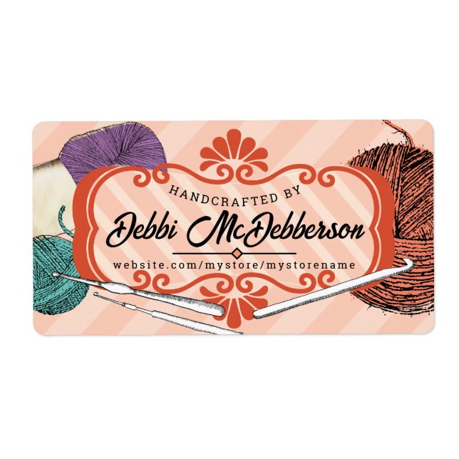 Häkelhaken aus Knetfäden mit Prägung (Vorne)