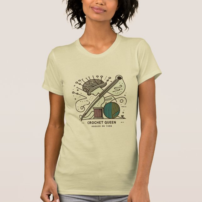 Häkelkönigin T-Shirt (Vorderseite)