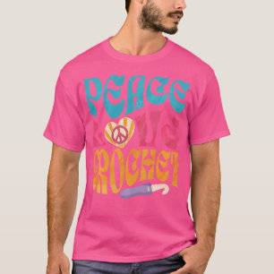 Häkelliebe Häkeln Retro Croc T-Shirt