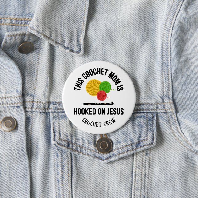 HÄKELMUTTER AN JESUS GEHÄKELT Häkel-Crew Button (Beispiel)