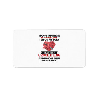 Häkeln Adressaufkleber