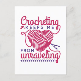Häkeln Behalte mich vom Entwirren Postkarte