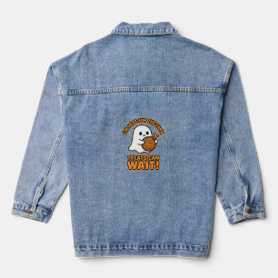 Häkeln Geister Garn Halloween Design Jeansjacke