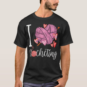 Häkeln Herz Ich Liebe T-Shirt