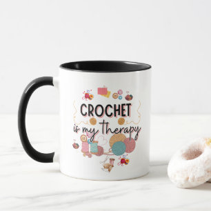 Häkeln ist meine Therapie Süße Garnkunst Tasse