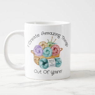 Häkeln personalisierter riesiger Kaffeebecher Jumbo-Tasse