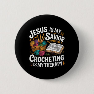 Häkeln religiös christlich Jesus Gott Häkelnd Button