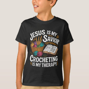 Häkeln religiöser christlicher Jesus Gott Häkelarb T-Shirt