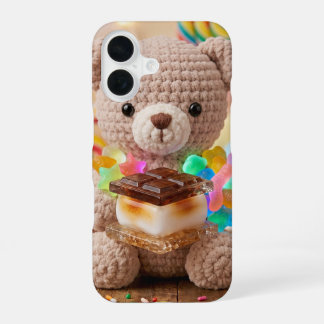 Häkeln Teddybär mit S'more Whimsical iPhone 16 Hülle