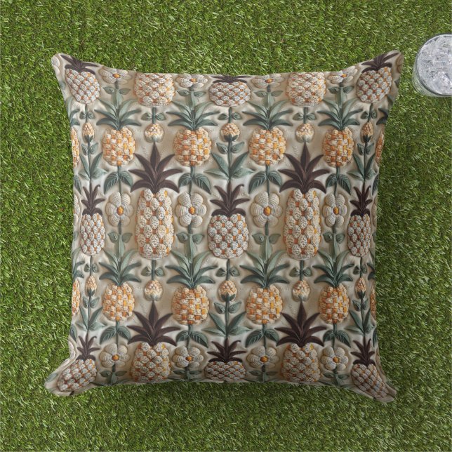 Häkelnde Ananasfrüchte  Kissen (Gras)
