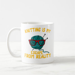 Häkelnde Häkelhändlerin Strickende Garnliebhaberin Kaffeetasse