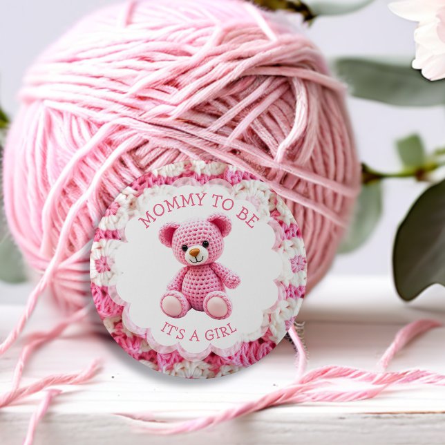 Häkelteddy Rosa | werdende Mutter Button (Von Creator hochgeladen)