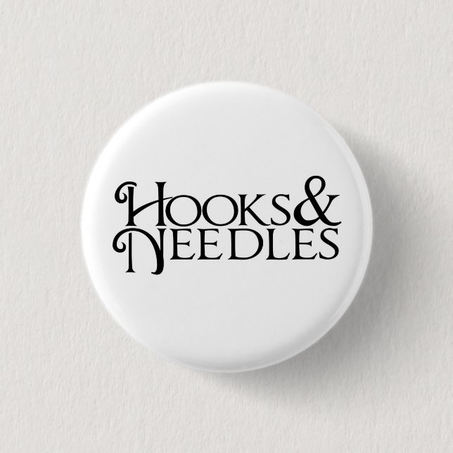 Haken u. Nadel-Fan-Knopf Button (Vorderseite)