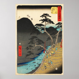 Hakone, Japan: Vintager Holzblock Print Poster