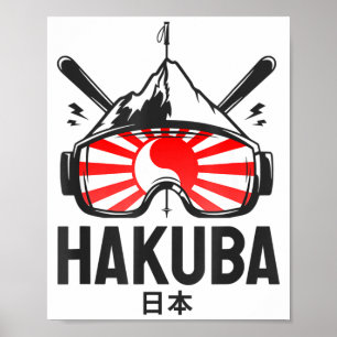 Hakuba Japan Skigebiet Retro-Skifahren  Poster