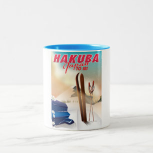 Hakuba-Japanerreiseplakat Zweifarbige Tasse