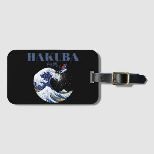 HAKUBA Ski, Vintage japanische Kunst Gepäckanhänger