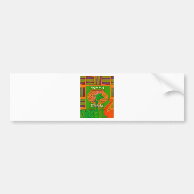 Hakuna Giraffe Art Print Autoaufkleber (Vorne)