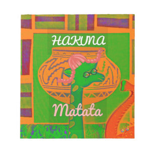 Hakuna Giraffe Art Print Notizblock