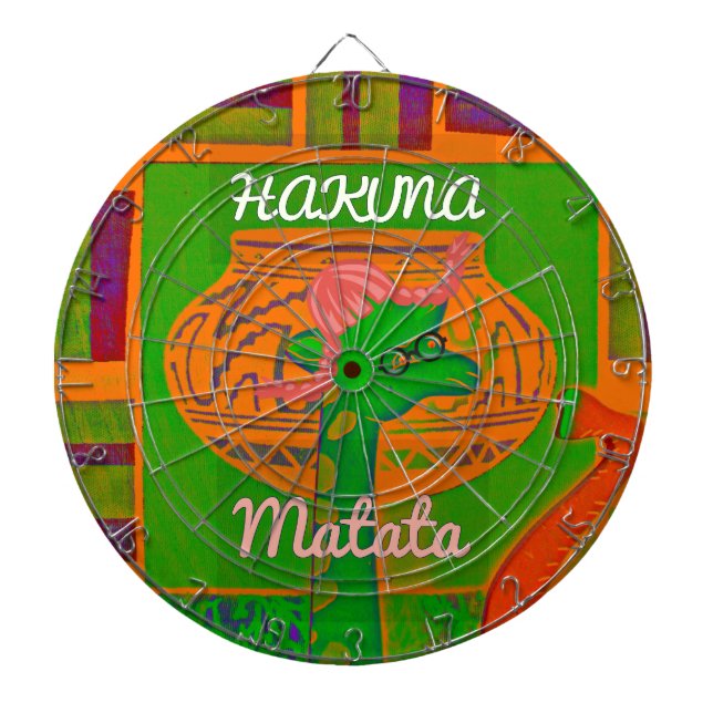 Hakuna Giraffe Kunstdruck Dartscheibe (vorne)