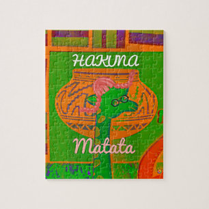 Hakuna Giraffe Kunstprint
