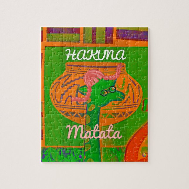 Hakuna Giraffe Kunstprint (Vertikal)