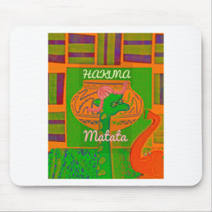Hakuna Giraffen-Kunstposter Mousepad