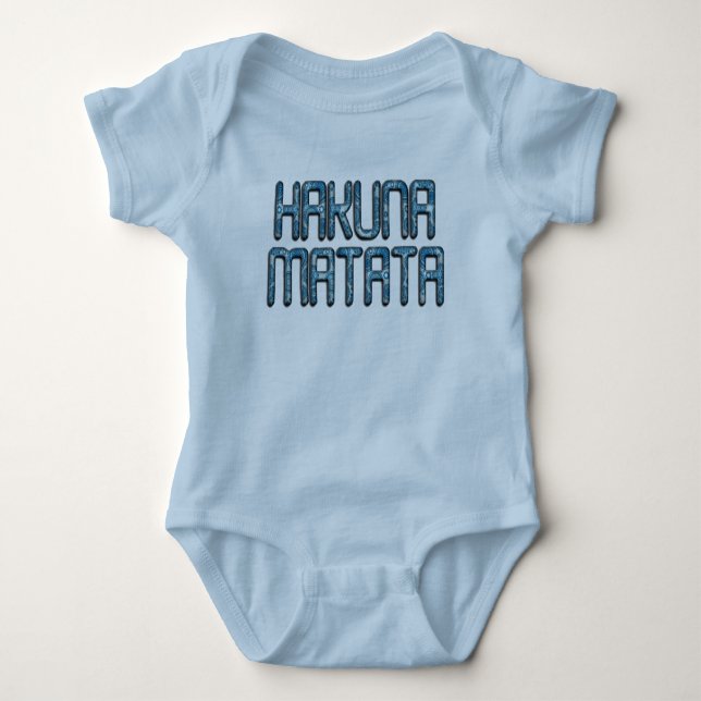 Hakuna Matata 3D Art Print Baby Strampler (Vorderseite)