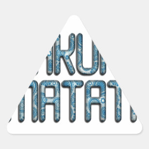 Hakuna Matata 3D Art Print Dreieckiger Aufkleber