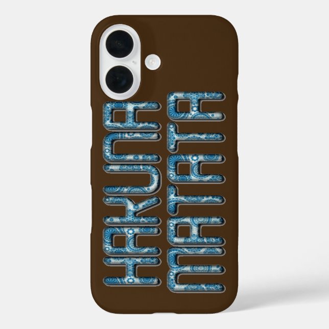 Hakuna Matata 3D Art Print iPhone 16 Hülle (Rückseite)