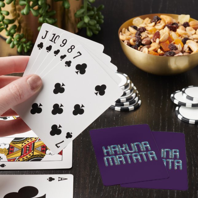 Hakuna Matata 3D Art Print Spielkarten (In Situ)
