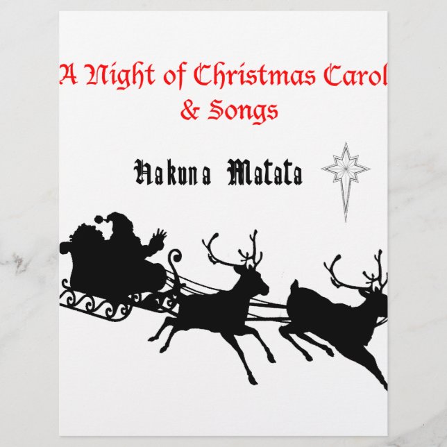 HAKUNA Matata a Night of Christmas Carols & Songs (Vorderseite)