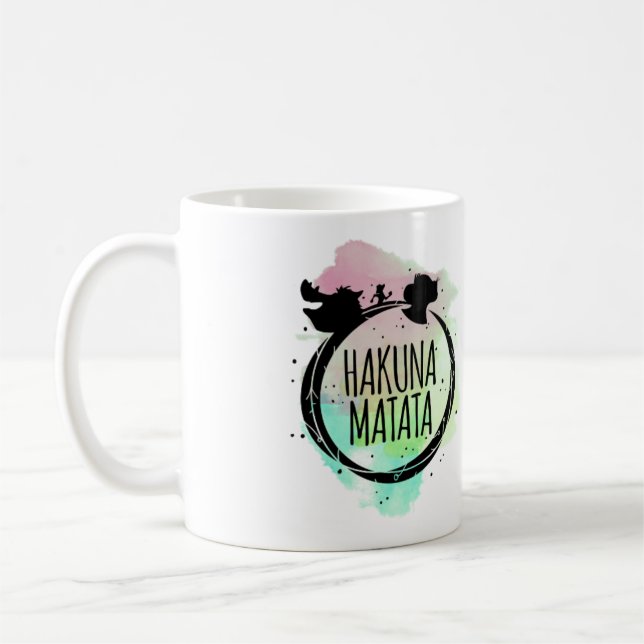 Hakuna Matata Aquarell Kaffeetasse (Links)