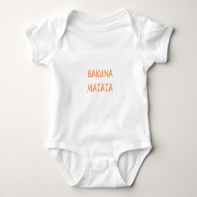 Hakuna Matata - Art des afrikanischen Stammes Baby Strampler (Vorderseite)