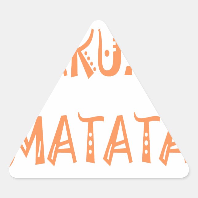 Hakuna Matata - Art des afrikanischen Stammes Dreieckiger Aufkleber (Vorderseite)