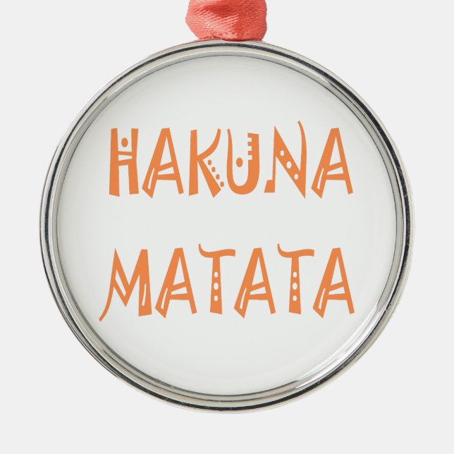 Hakuna Matata - Art des afrikanischen Stammes Ornament Aus Metall (Vorne)